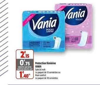 Coccinelle Supermarché Protection féminine vania offre
