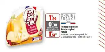 Coccinelle Supermarché Fromage en tranche recette original fol épi offre