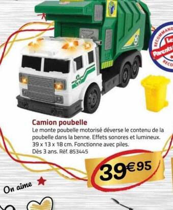 La Grande Récré Camion poubelle offre