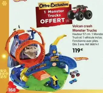 La Grande Récré Volcan crash monster trucks hot wheels offre
