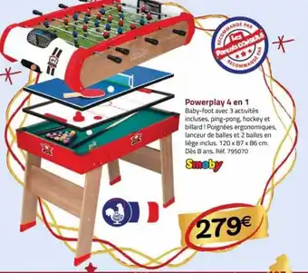 La Grande Récré Powerplay 4 en 1 smoby offre