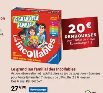 Le grand jeu familial des incollables ravensburger