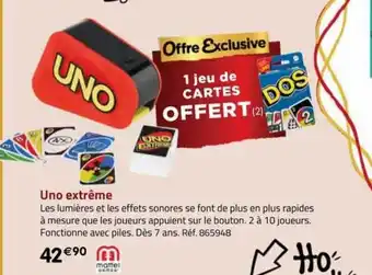 La Grande Récré Uno extrême uno offre