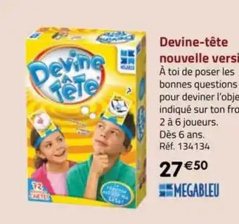 Devine-tête nouvelle version méga bleu