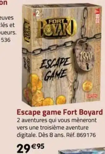 La Grande Récré Escape game fort boyard offre