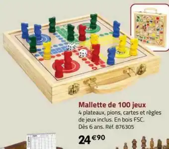 La Grande Récré Mallette de 100 jeux offre