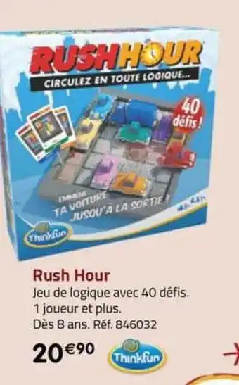 La Grande Récré Rush hour thinkfun offre