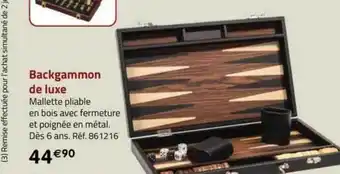La Grande Récré Backgammon de luxe offre