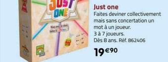 La Grande Récré Just one offre
