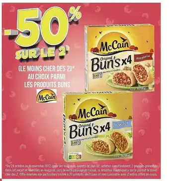 Géant Casino Les produits buns mc cain offre