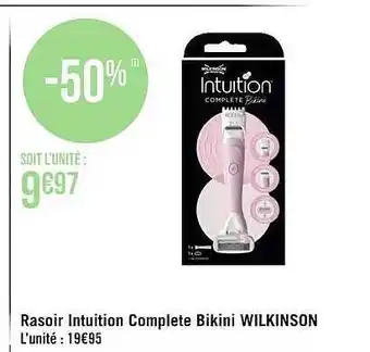 Géant Casino Rasoir intuition complète bikini wilkinson offre