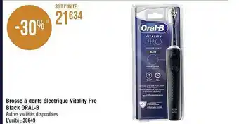 Géant Casino Brosse à dents électrique vitality pro black oral-b offre