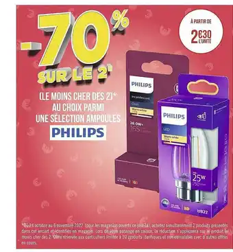Géant Casino Ampoules philips offre