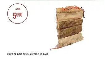 Géant Casino Filet de bois de chauffage 12 dm³ offre