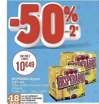 Géant Casino Desperados original 5,9% vol. offre