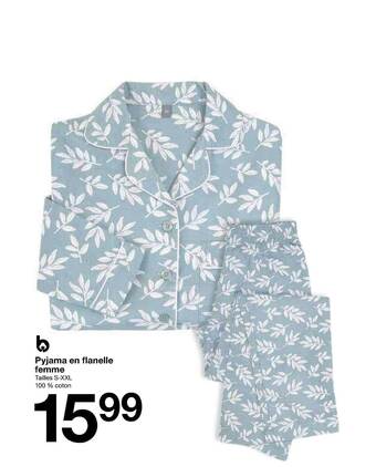 Zeeman Pyjama en flanelle femme offre