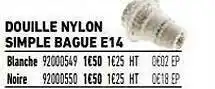 Douille nylon simple bague e14
