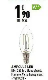 Brico Cash Ampoule led offre