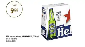 Casino Supermarchés Bière sans alcool heineken 0,0% vol. offre