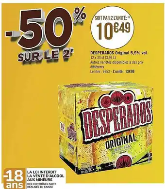 Casino Supermarchés Desperados original 5,9% vol. offre