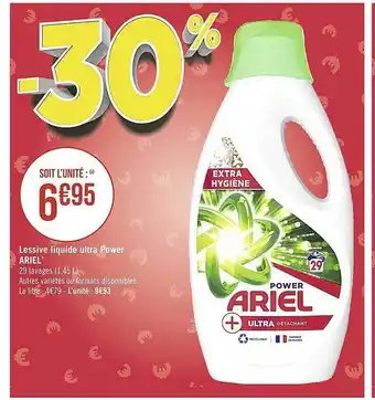 Casino Supermarchés Lessive liquide ultra power ariel offre