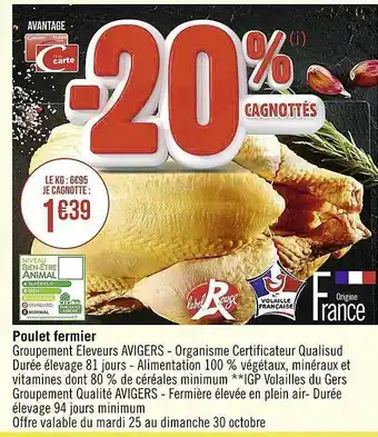 Casino Supermarchés Poulet fermier offre