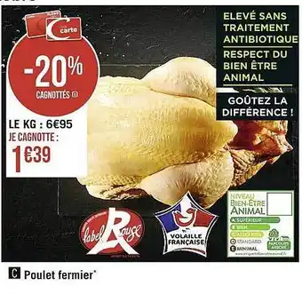 Casino Supermarchés Poulet fermier offre