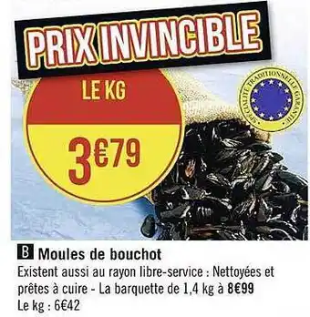 Casino Supermarchés Moules de bouchot offre