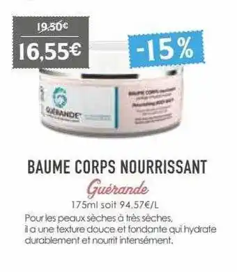 Baume corps nourrissant guérande