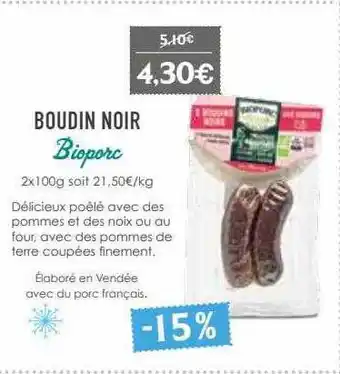 Boudin noir bioporc