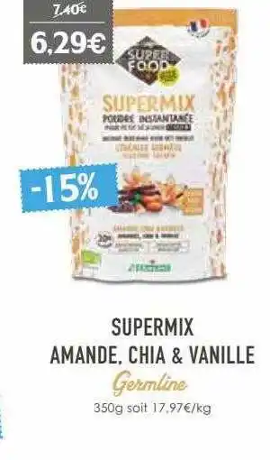 Naturalia Supermix amande, chia & vanille germline offre