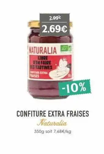 Naturalia Confiture extra fraises naturalia offre