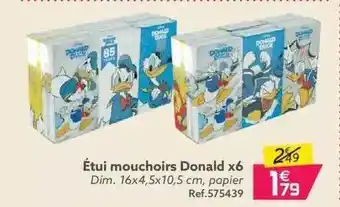 Gifi Étui mouchoirs donald x6 offre
