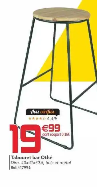 Gifi Tabouret bar othé offre