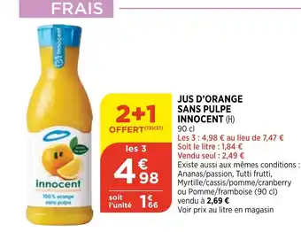 Jus D'Orange Sans Pulpe Innocent