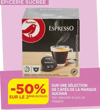 Bi1 Sur Une Sélection de Cafés de La Marque Auchan offre