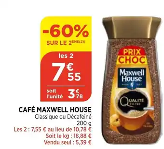 Bi1 Café Maxwell House offre