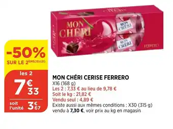Bi1 Mon Chéri Cerise Ferrero offre