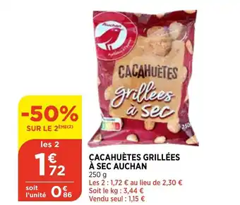 Bi1 Cacahuètes Grillées a Sec Auchan offre