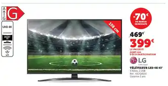 Super U Téléviseur Led 4K 43 offre