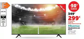 Super U Téléviseur Led 4K 43 offre