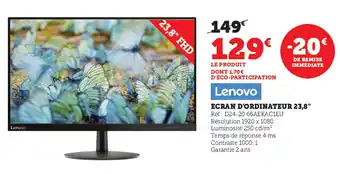 Super U Ecran D'Ordinateur 23.8 offre