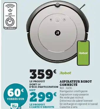Super U Aspirateur Robot Connecté offre