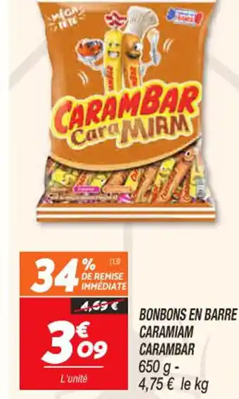 Netto Bonbons en Barre Caramiam Carambar offre
