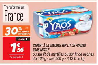 Netto Yaourt à La Grecque Sur Lit De Fraises Yaos Nestlé offre