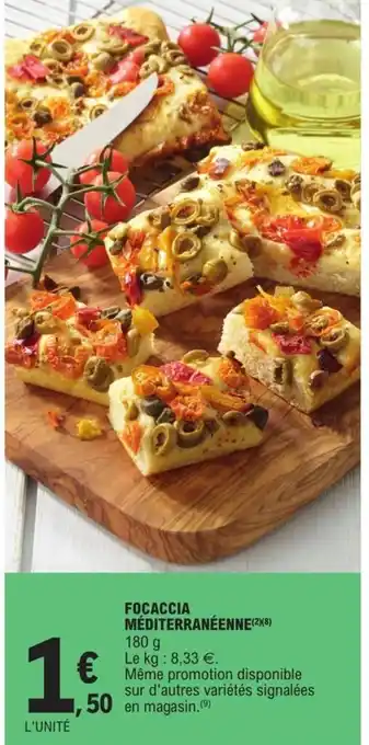 E.Leclerc Focaccia Méditerranéenne offre