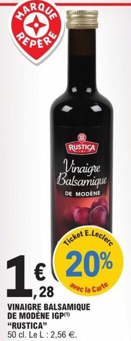 E.Leclerc Vinaigre Balsamique de Modène IGP "Rustica" offre