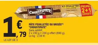 E.Leclerc Pâte feuilletée Ou Brisée Croustipate offre