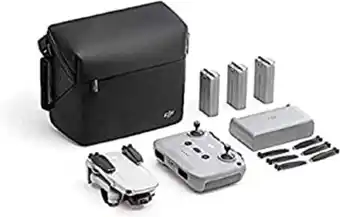Amazon Dji mini 2 fly more combo - ultraléger et pliable drone quadcopter, 3 axes gimbal avec caméra 4k,31 minutes de vol + stati... offre