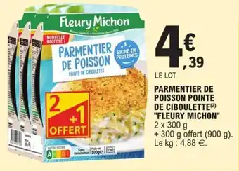 E.Leclerc Parmentier de Poisson Pointe de Ciboulette Fleury Michon offre
